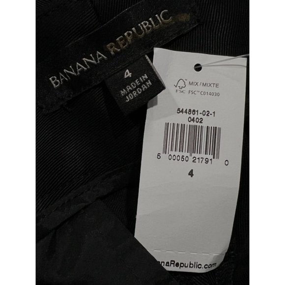 NWT BANANA REPUBLIC 8" Dressy Chino Shorts Sz 4 Black 100% Lyocell #544861 - Picture 3 of 4